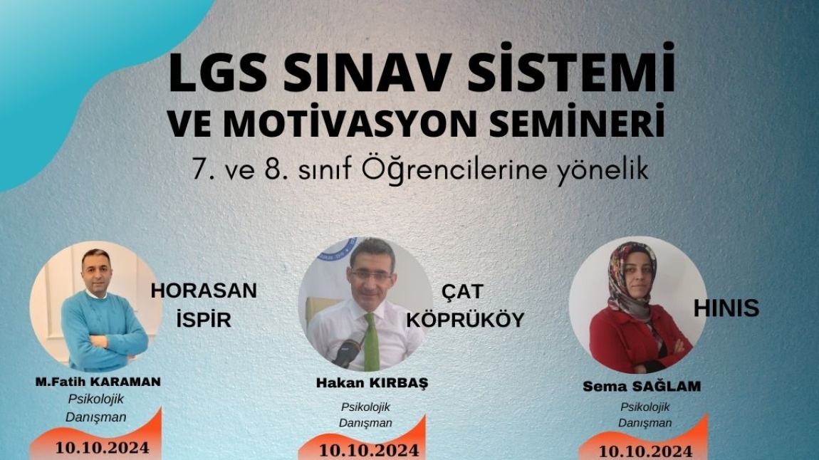 LGS SINAV SİSTEMİ VE MOTİVASYON SEMİNERİ